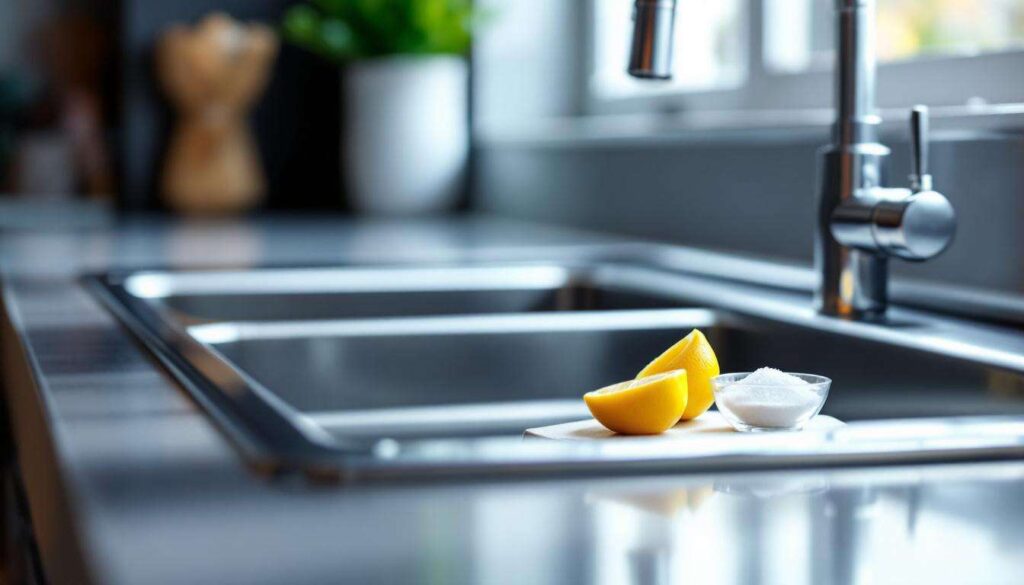 So bringen Sie Ihr Waschbecken mit einer Zitrone und Salz zum Strahlen – ohne Schrubben