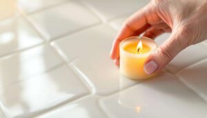 Reibe eine halbe Kerze über die Fliesenfugen: Das ultimative Mittel gegen Schimmel