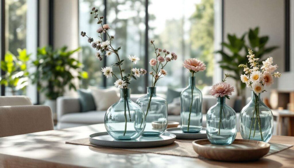 Glasvasen nur für Blumen? Diese kreativen Ideen verwandeln dein Wohnzimmer komplett