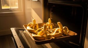 Seit ich Bananenschalen im Ofen trockne, spare ich mir jeden teuren Dünger