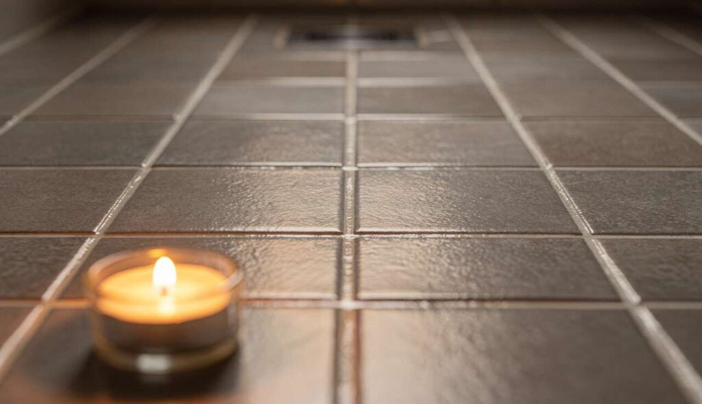 Fugen aufhellen ohne Renovierung: Der Kerzen-Trick, den Fliesenleger tatsächlich nutzen