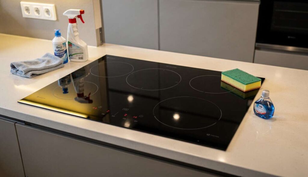 Glaskeramik-Kochfeld: Warum Experten von Scheuermilch abraten – und was besser hilft