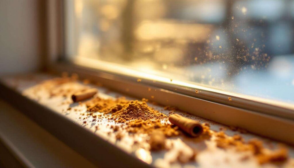 Seit ich Zimt auf die Fensterbank streue, kommen keine Ameisen mehr ins Haus