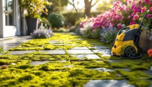 Moos auf Terrasse und Gehweg entfernen: Warum Hochdruckreiniger im Frühling mehr Schaden anrichten als nutzen