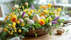 Ostern steht vor der Tür: Wie eine Floristin mit 5 Euro Naturmaterial den schönsten Tischschmuck macht