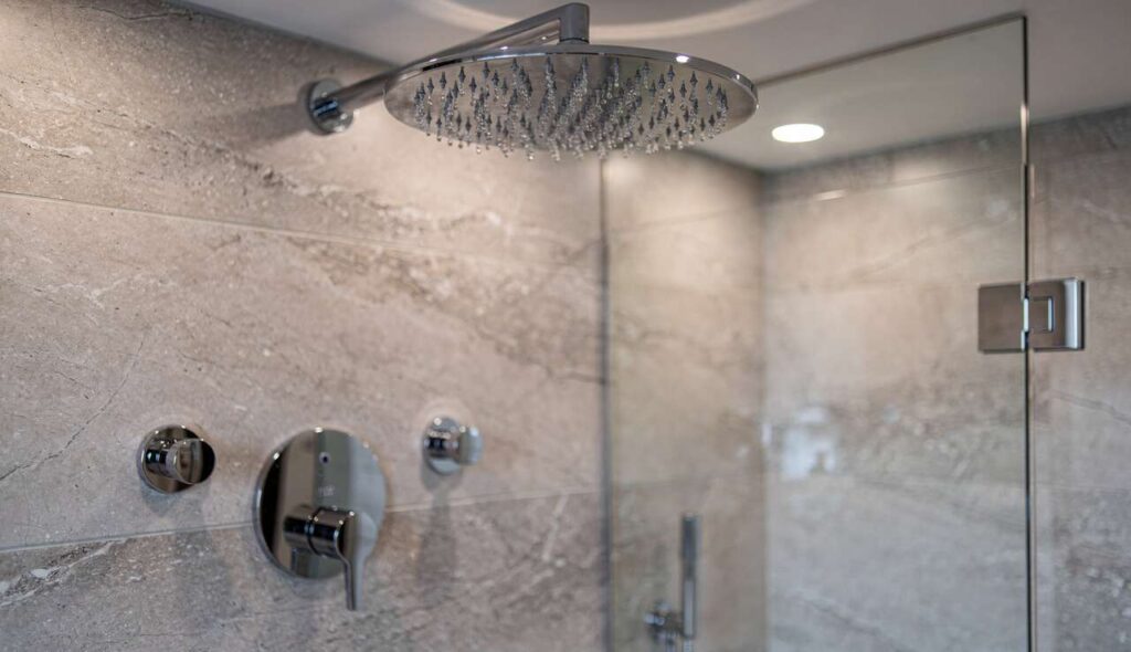 Der Essig-Trick gegen Kalkflecken an der Dusche: Warum Sie ihn trotzdem nicht auf Naturstein anwenden dürfen